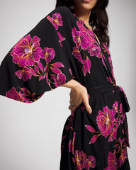 Soma / Short Robe GILDED BLOOMS MAGENTA