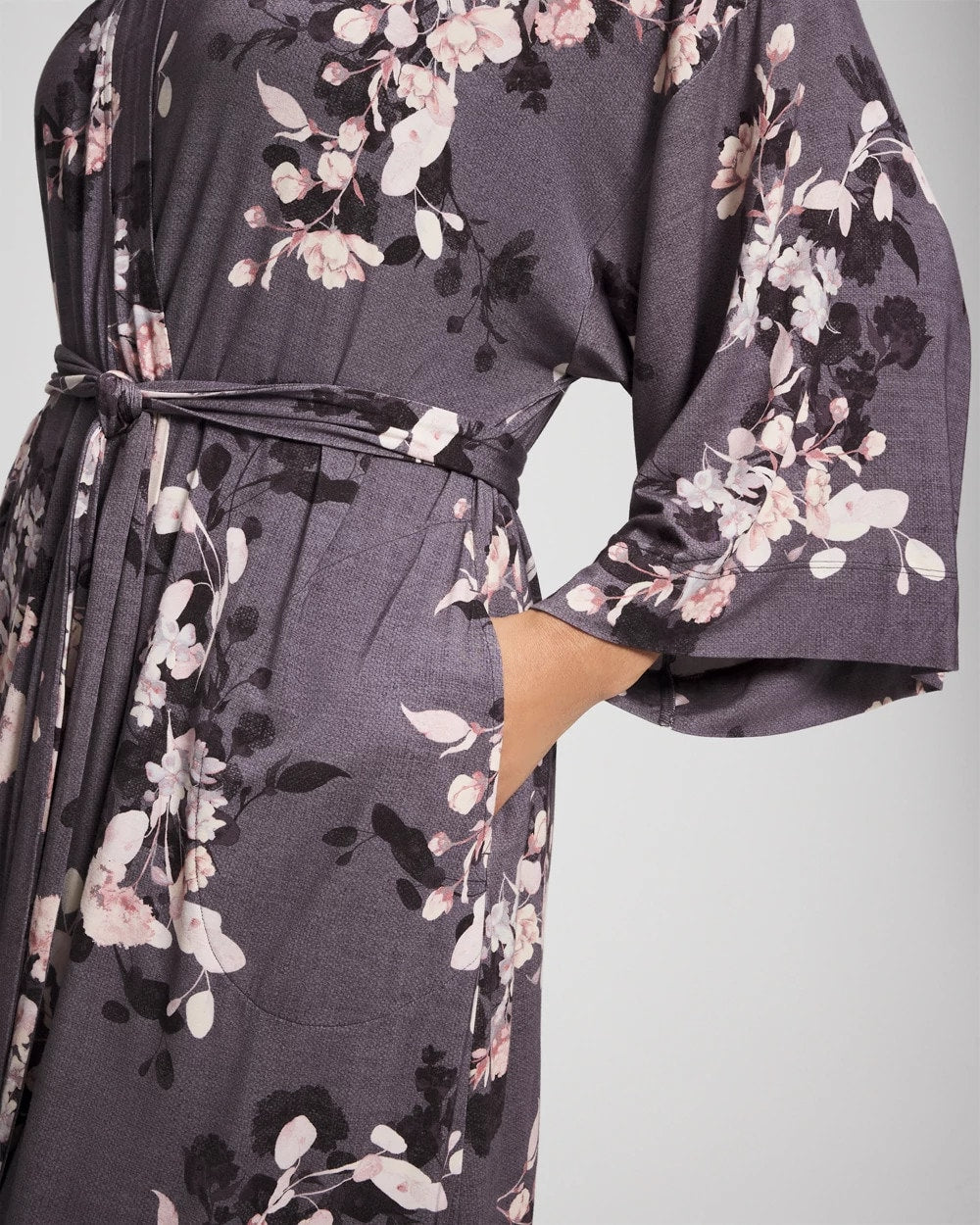 Soma / Short Robe FLORAL DREAMS GRAY