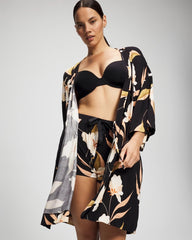 Soma / Short Robe MYSTIC BLOOMS BLACK MID