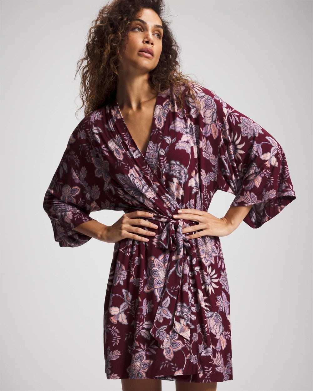Soma / Short Robe PAISLEY SPLENDOR PLUM
