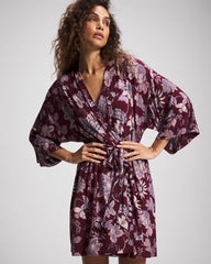 Soma / Short Robe PAISLEY SPLENDOR PLUM