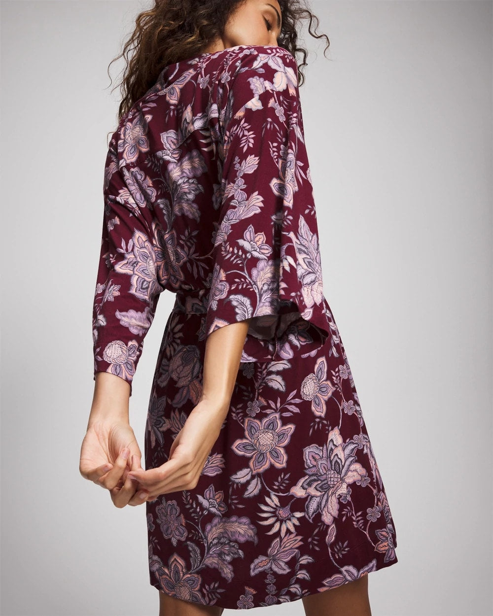 Soma / Short Robe PAISLEY SPLENDOR PLUM