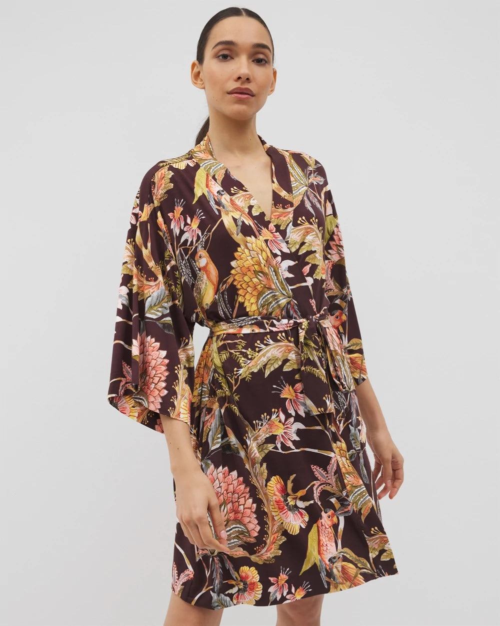 Soma / Short Robe PARROT-DISO PLUME G PLUM