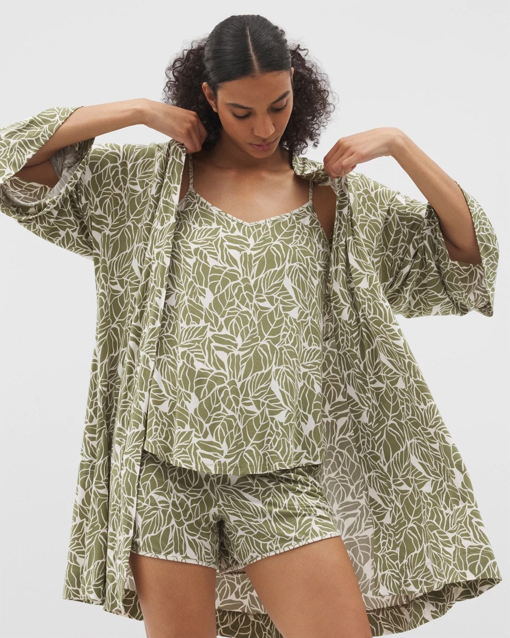 Soma / Short Robe PALMTASTIC VETIVER/CHAMP