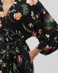 Soma / Short Robe PARADISE PLUMES BLACK
