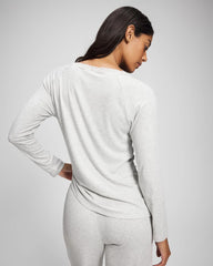 Soma / Pointelle Long Sleeve Pajama Top HEATHER FROST
