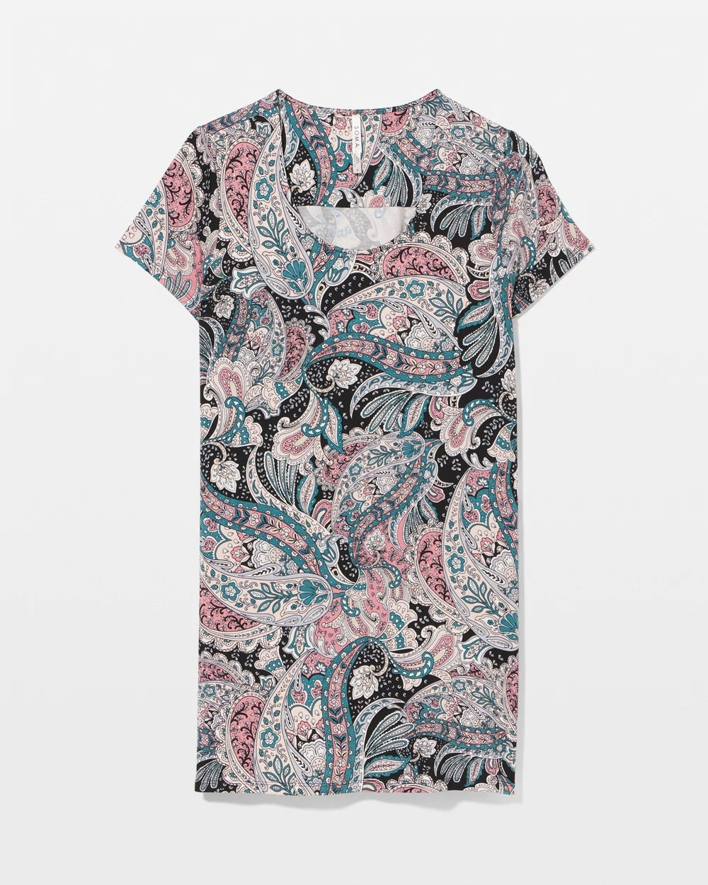 Soma / Short Sleeve Scoop Neck Sleepshirt REGAL PAISLEY BLACK