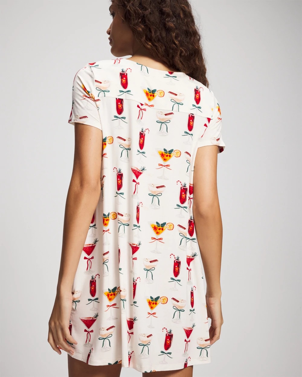 Soma / Short Sleeve Scoop Neck Sleepshirt MERRY MIXES CHAMP