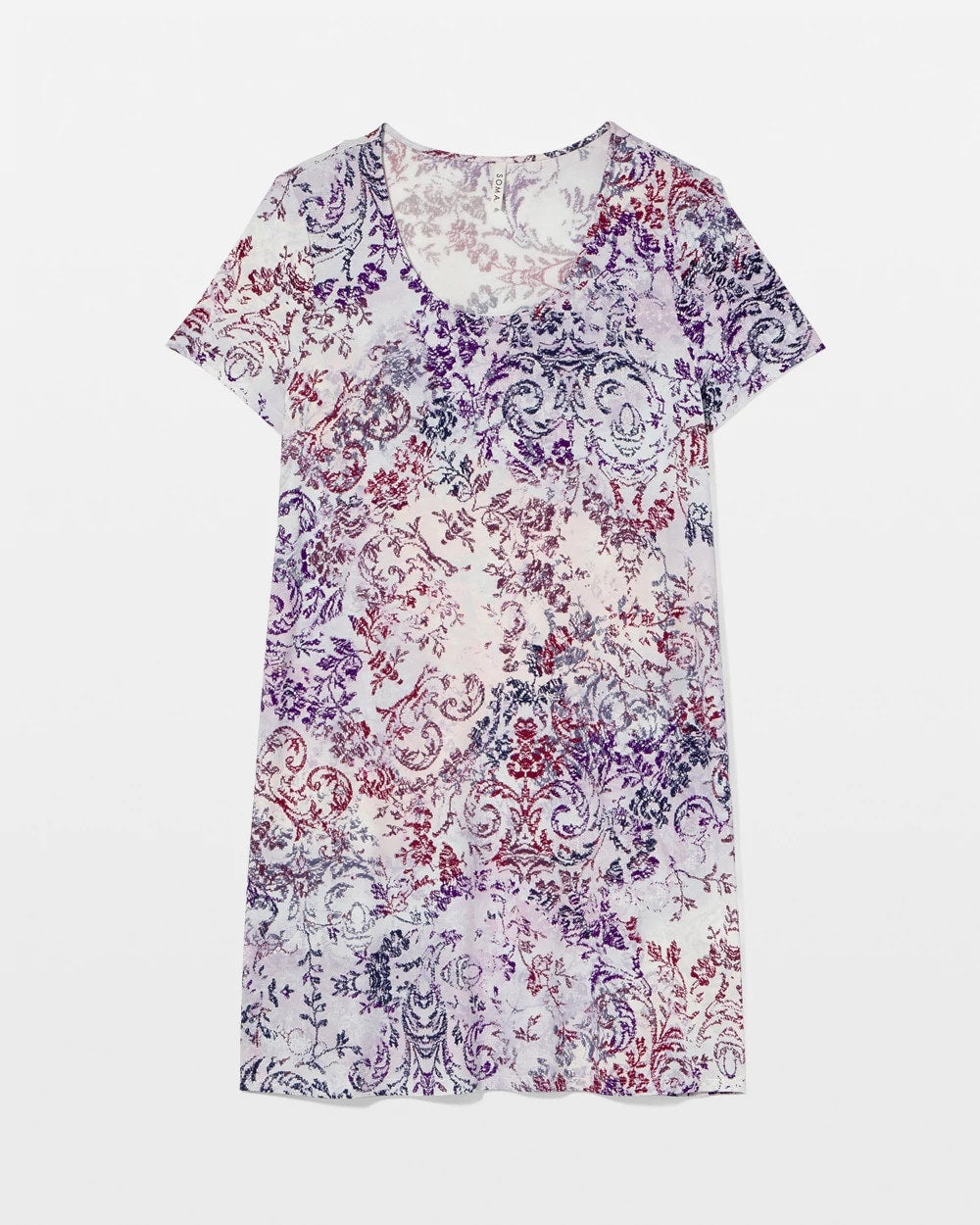 Soma / Short Sleeve Scoop Neck Sleepshirt LACE HARMONY LILAC