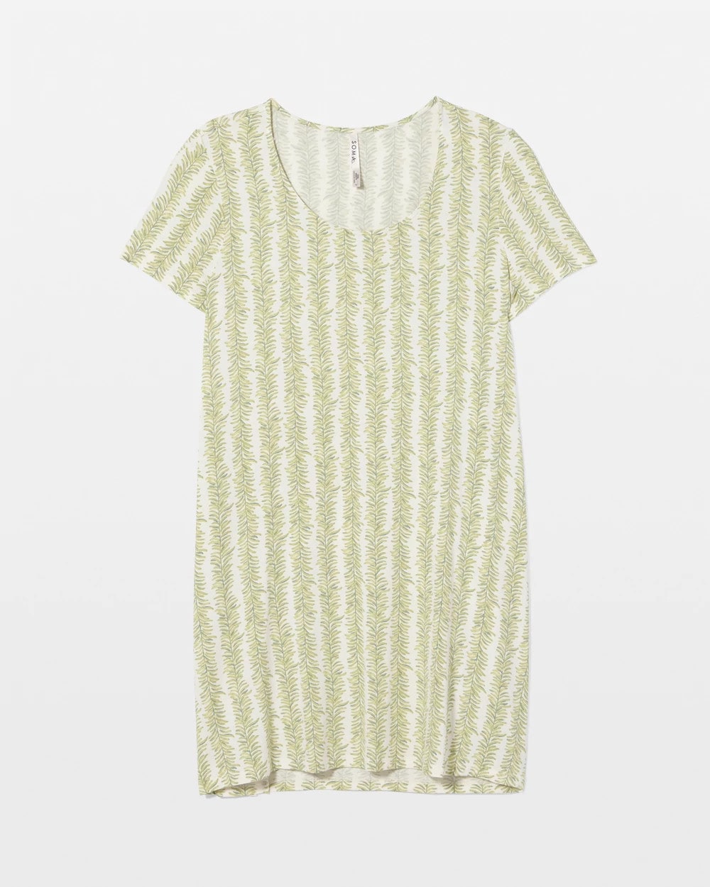 Soma / Short Sleeve Scoop Neck Sleepshirt CHILL STRIPE CHAMPAGNE