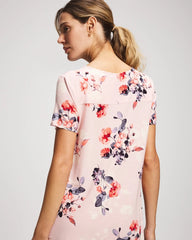 Soma / Short Sleeve Scoop Neck Sleepshirt FLORAL DREAMS PINK BLUSH