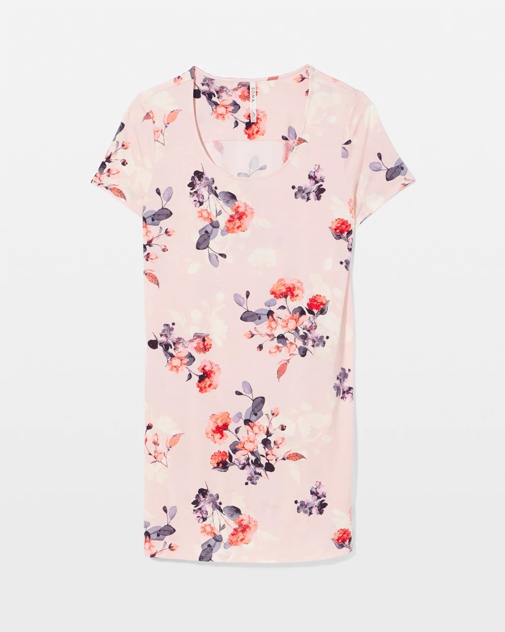 Soma / Short Sleeve Scoop Neck Sleepshirt FLORAL DREAMS PINK BLUSH