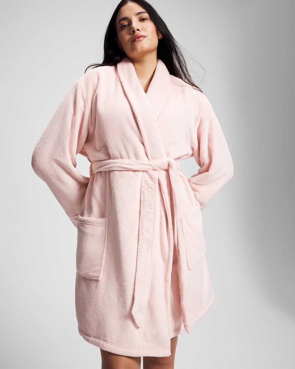 Soma / Plush Short Robe PRETTY PINK