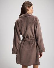 Soma / Plush Short Robe DARK TAUPE
