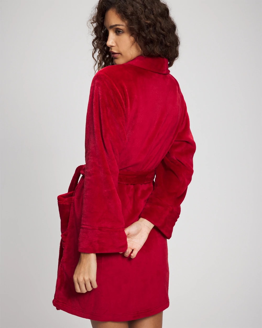 Soma / Plush Short Robe PAINT THE TOWN RED