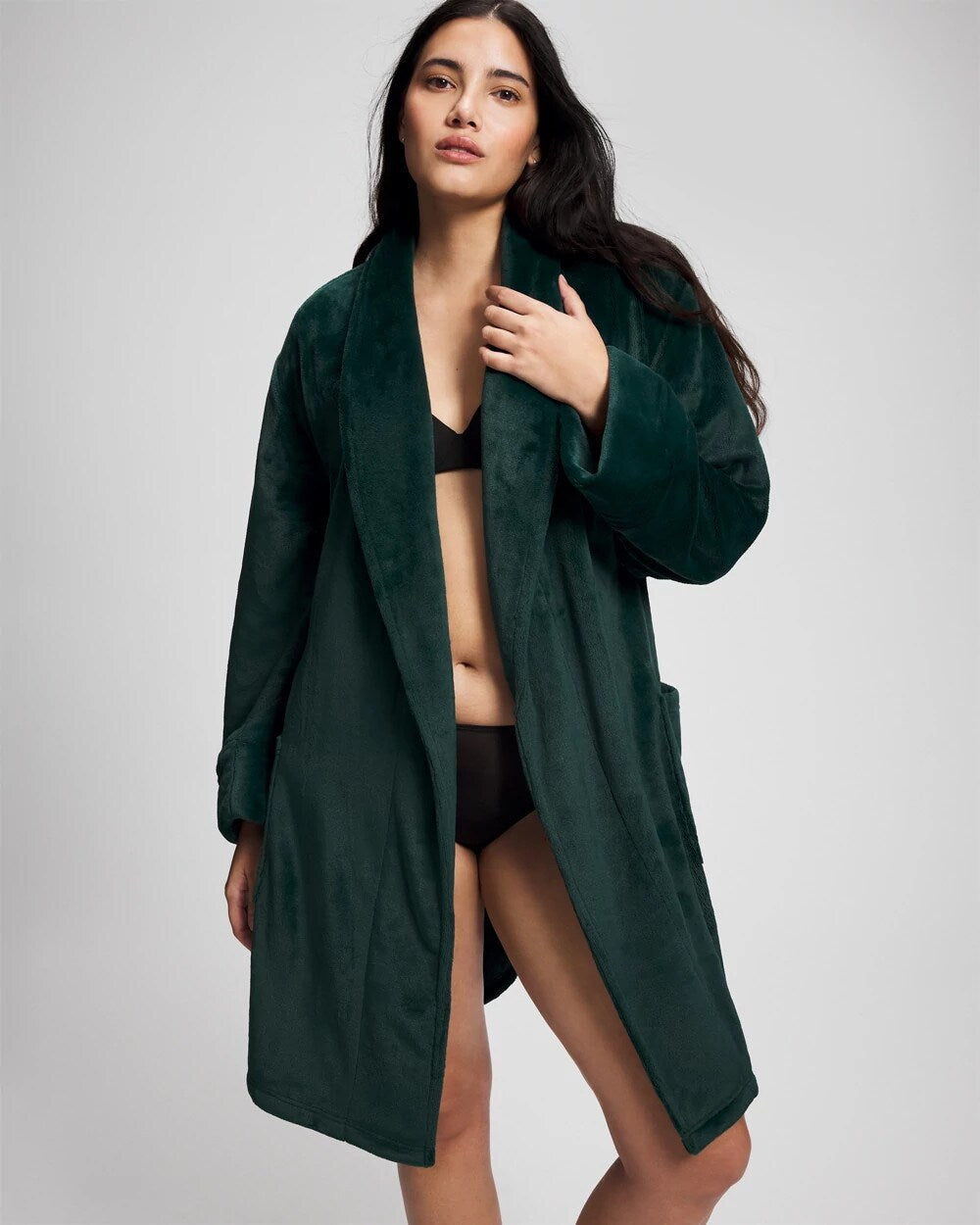 Soma / Plush Short Robe GREEN JOLIE