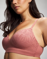 Soma / Wireless Bra with Lace CLAY ROSE