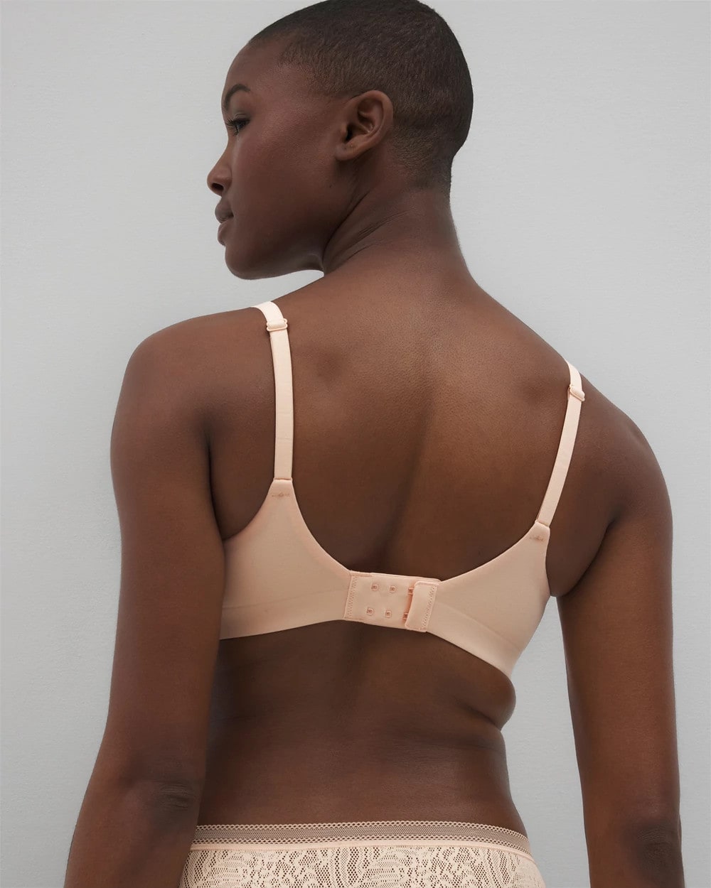 Soma / Wireless Bra with Lace PEACH PARFAIT