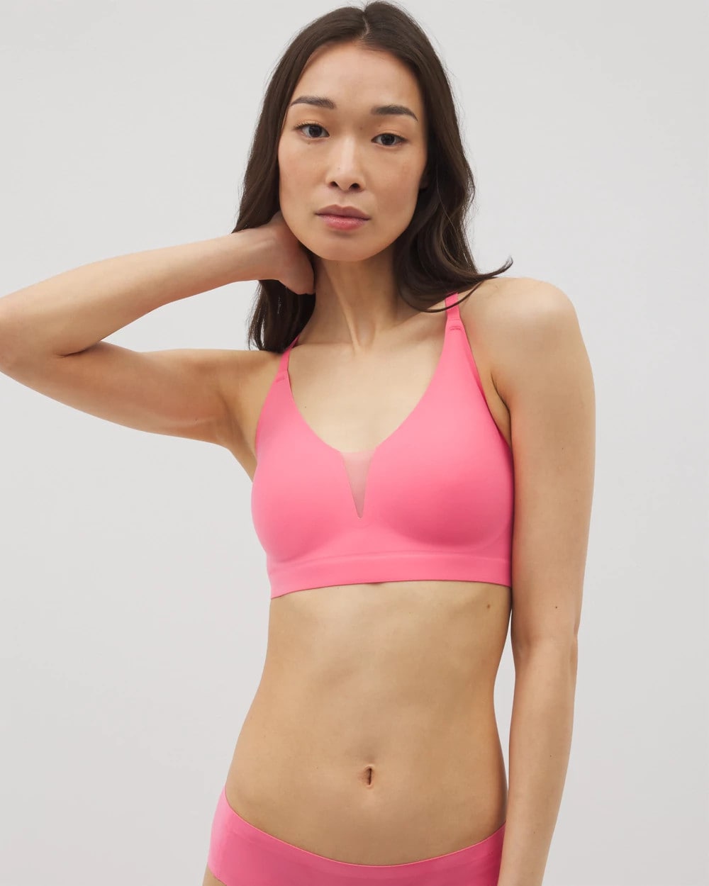 Soma / Racerback Mesh Bralette CAMELLIA ROSE