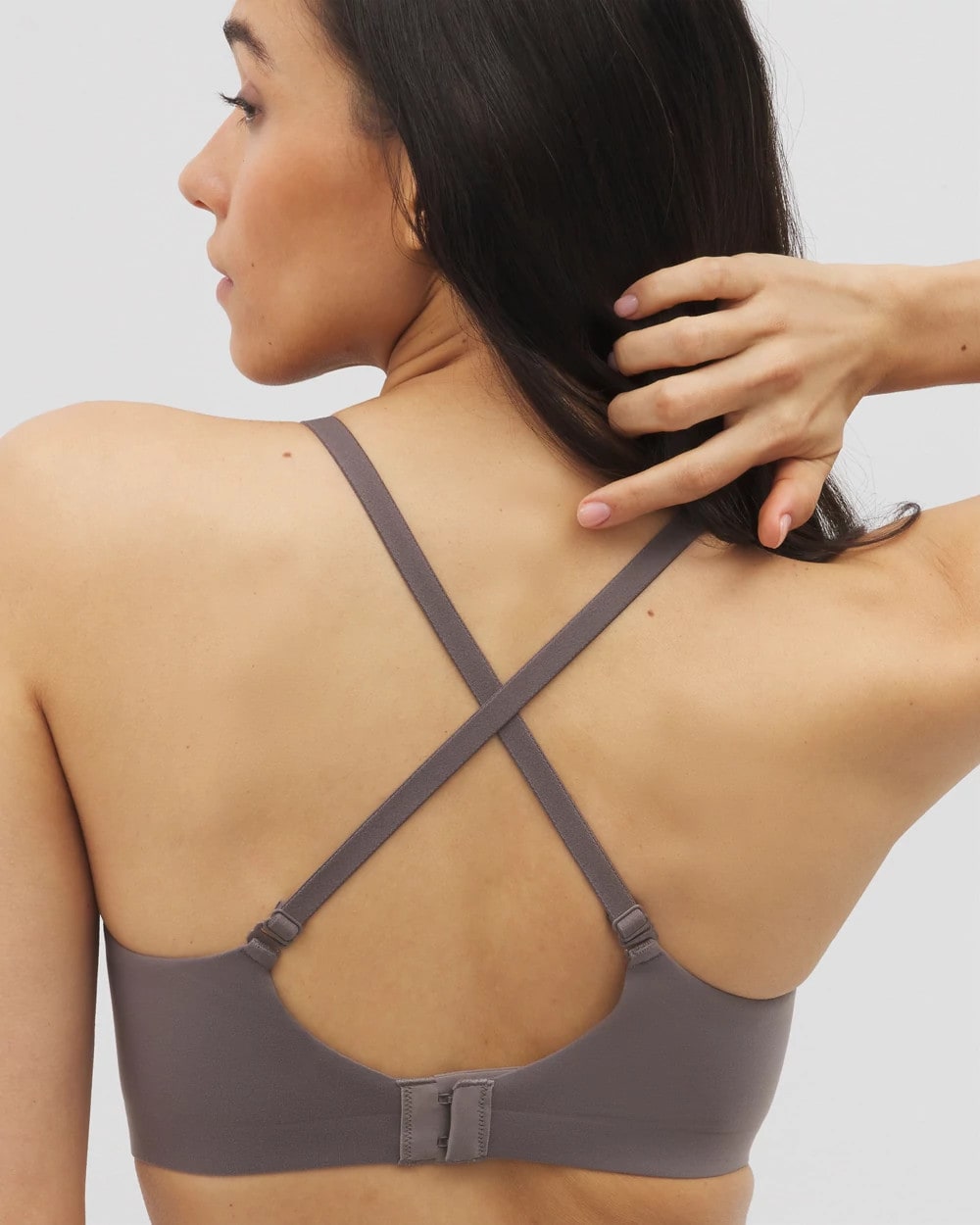 Soma / Lace Adjustable Bralette GRAY ABYSS