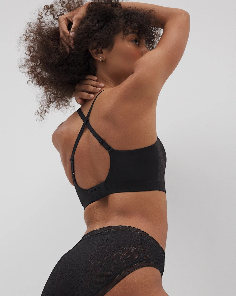 Soma / Lace Adjustable Bralette BLACK