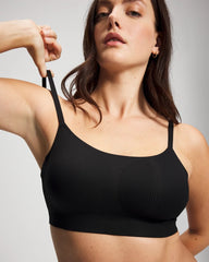 Soma / Rib Adjustable Bralette BLACK