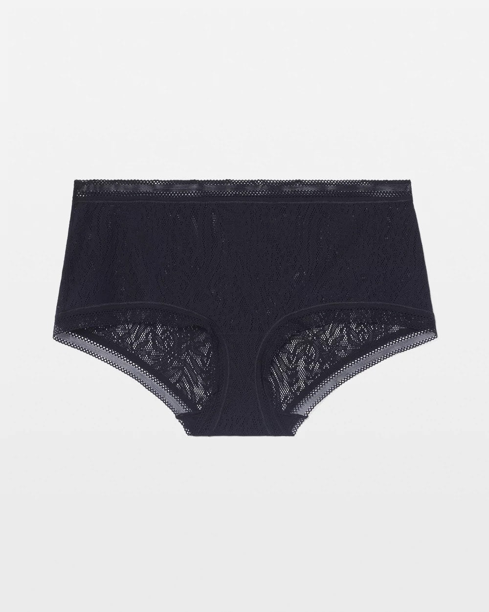 Soma / Soma Boyshort Panty with Stretch Lace BLACK