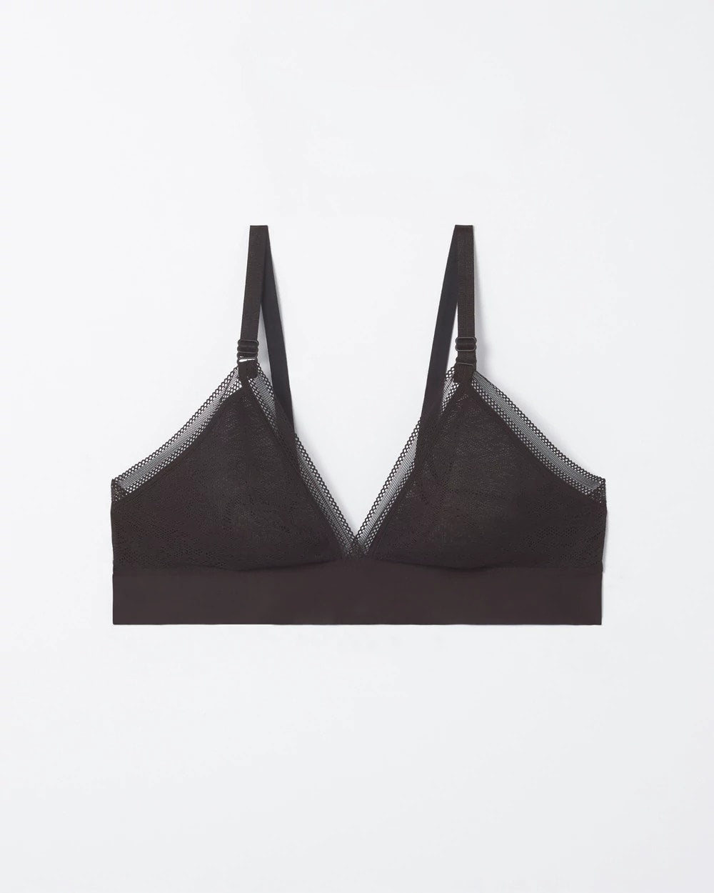 Soma / Triangle Bralette with Lace BLACK
