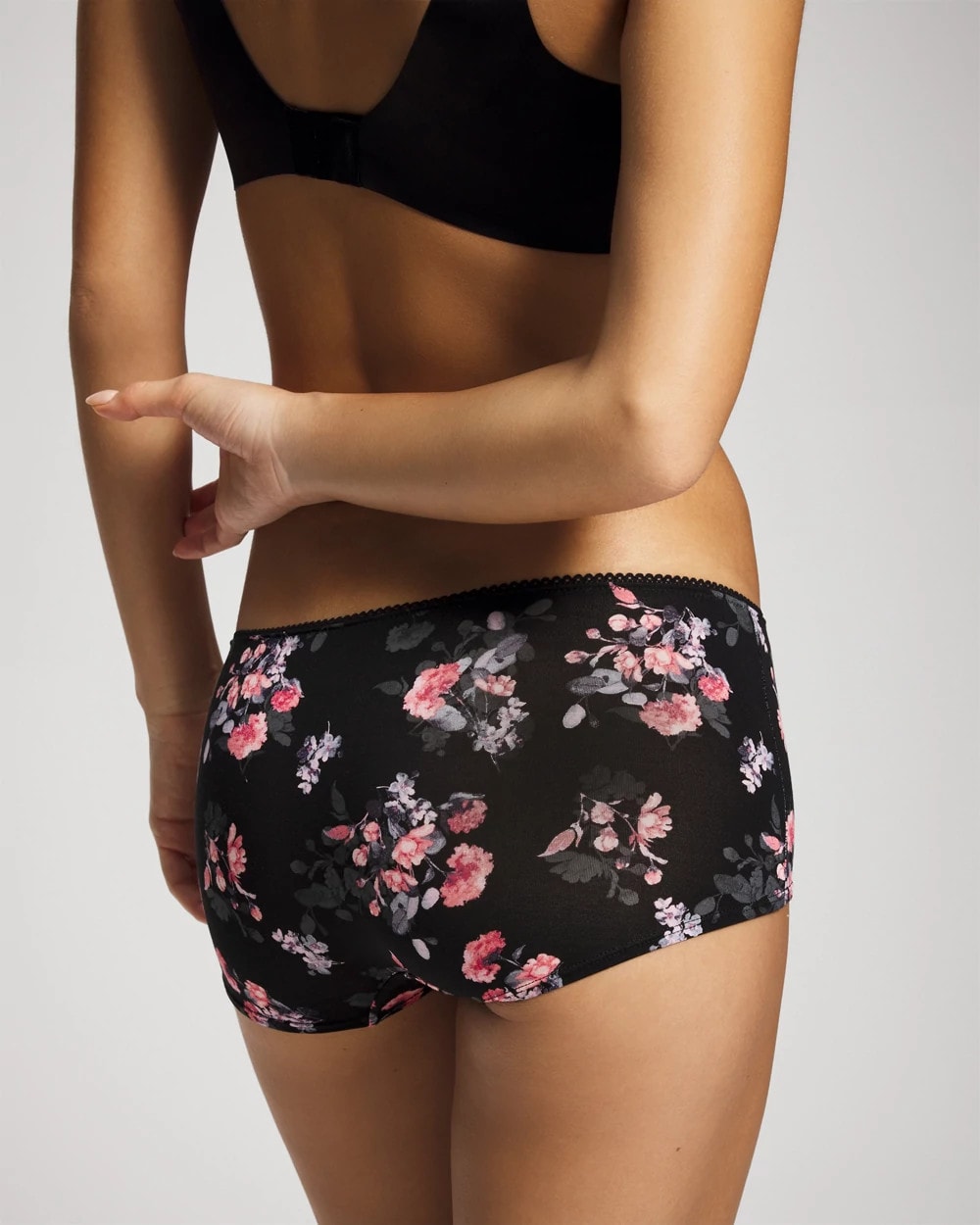 Soma / Lace Boyshort Panty FLORAL DREAMS BLACK MINI
