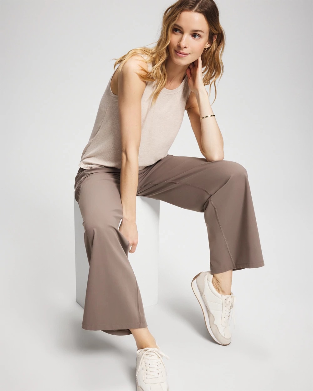 Soma / Rib Knit Tank HEATHER SHELL