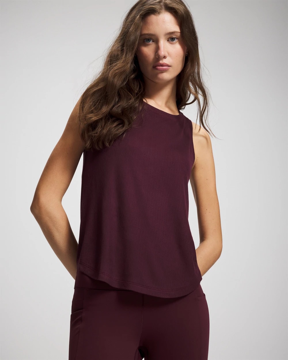 Soma / Rib Knit Tank MERLOT