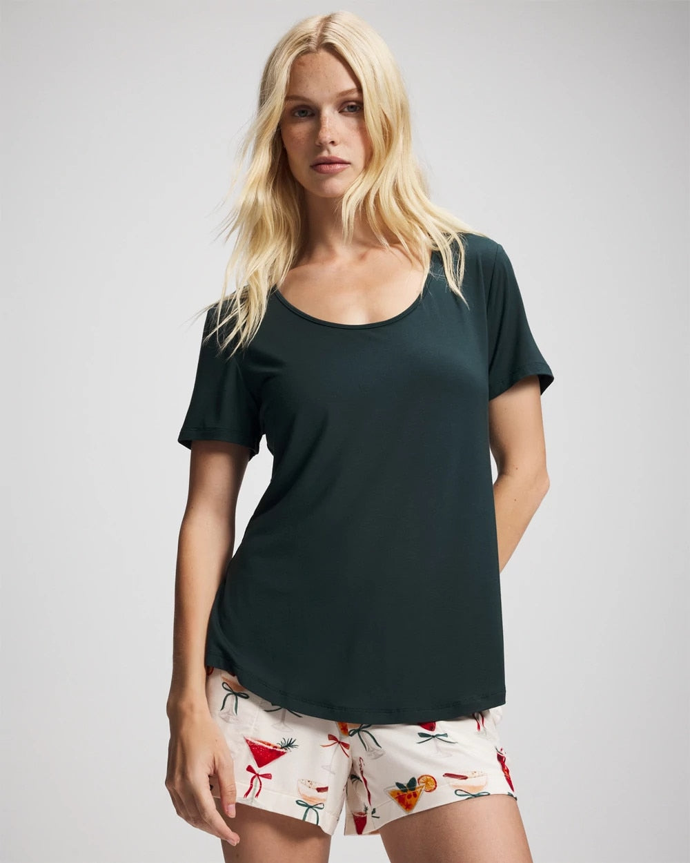 Soma / Packaged Short-Sleeve Short Pajama Set MERRY MIXES CHAMP