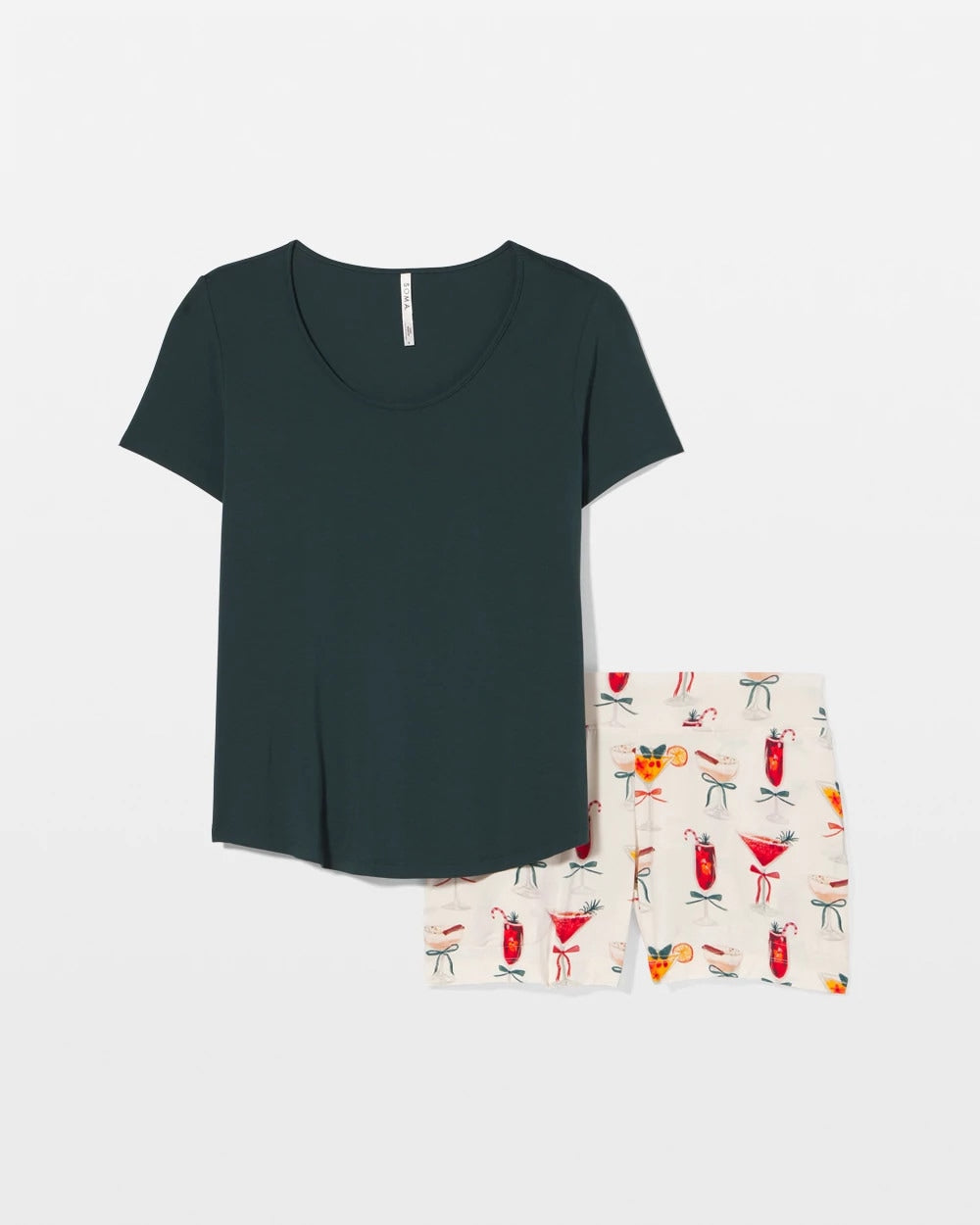 Soma / Packaged Short-Sleeve Short Pajama Set MERRY MIXES CHAMP