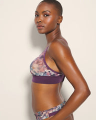 Soma / Triangle Mesh Bralette FLORAL MIRAGE MINI BLUE