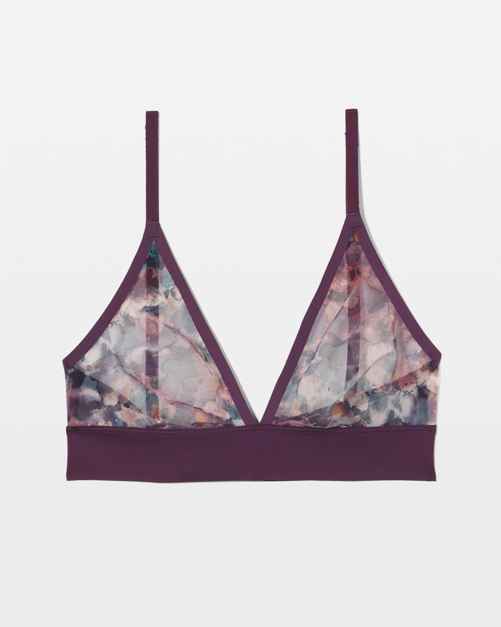 Soma / Triangle Mesh Bralette FLORAL MIRAGE MINI BLUE
