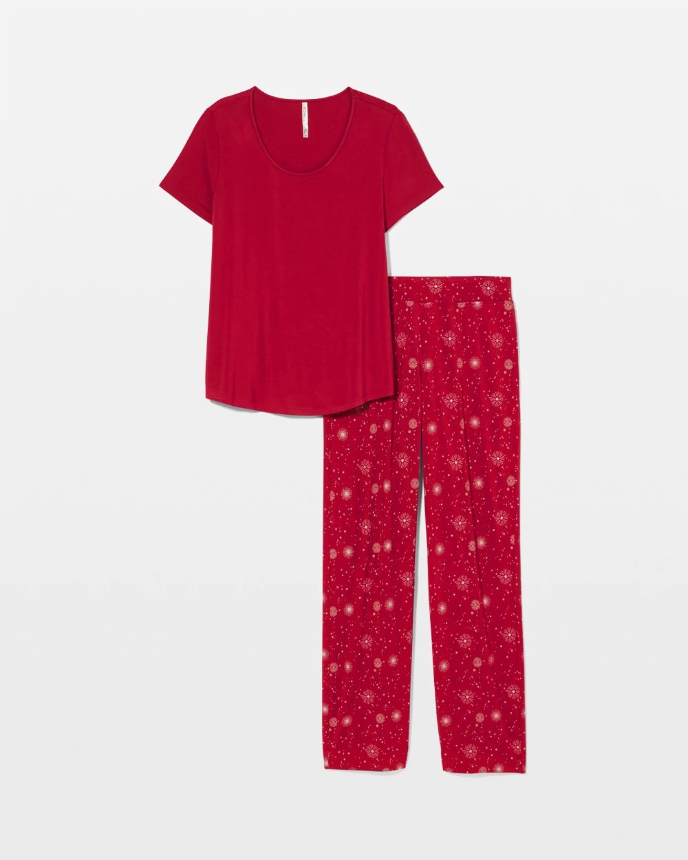 Soma / Packaged Short-Sleeve Pant Pajama Set FIRST NIGHT RED/FOIL