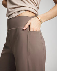 Soma / High-Waist Wide-Leg Pants DARK TAUPE
