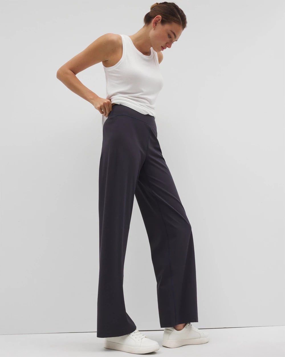 Soma / High-Waist Wide-Leg Pants POLAR NIGHT