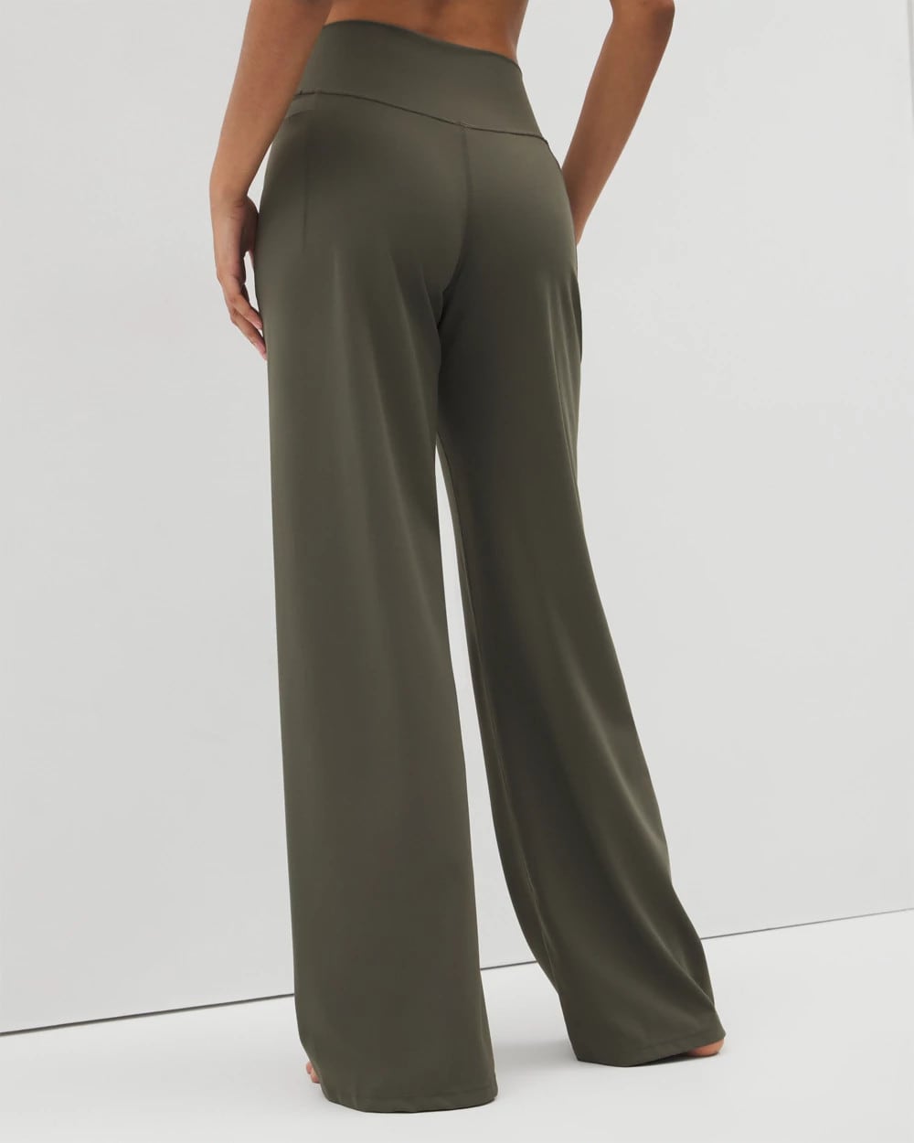 Soma / High-Waist Wide-Leg Pants DARK GRAY OLIVE