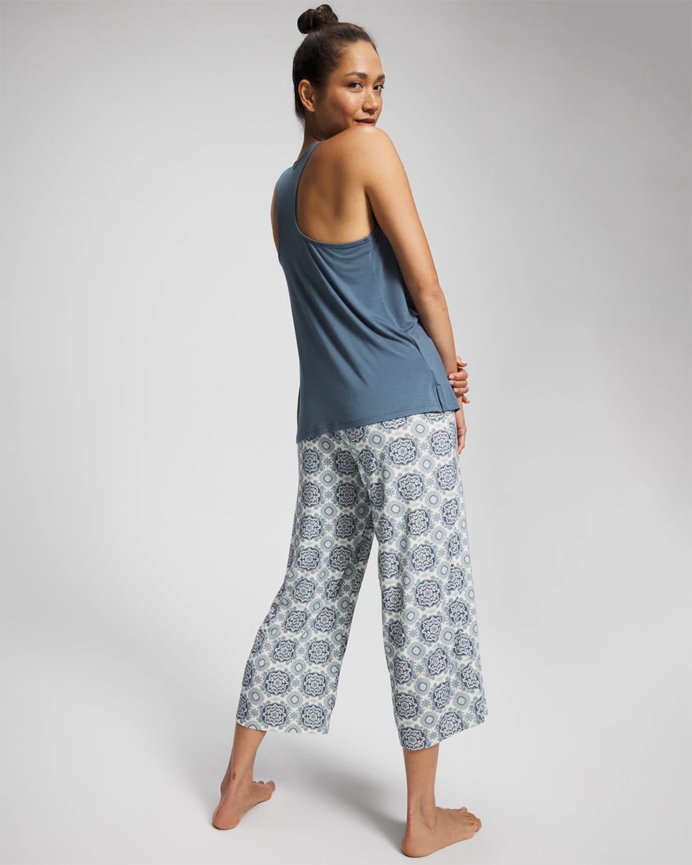 Soma / Tank + Crop Pants Pajama Set HAVEN TILE MINI GREEN