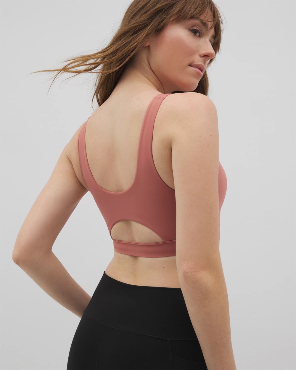 Soma / High-Neck Yoga Bra CLAY ROSE
