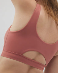 Soma / High-Neck Yoga Bra CLAY ROSE