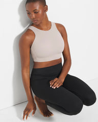 Soma / High-Neck Yoga Bra SILVER TAUPE