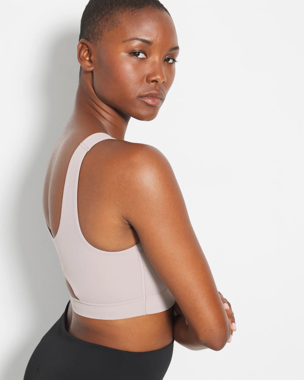 Soma / High-Neck Yoga Bra SILVER TAUPE