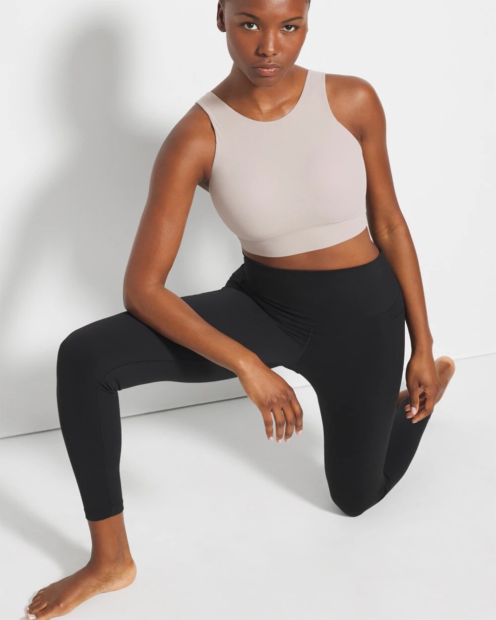 Soma / High-Neck Yoga Bra SILVER TAUPE