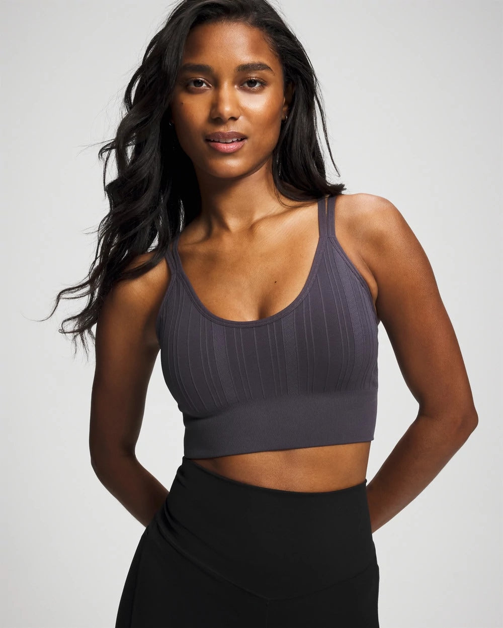 Soma / Seamless Bra With Strappy Back GRAY INK