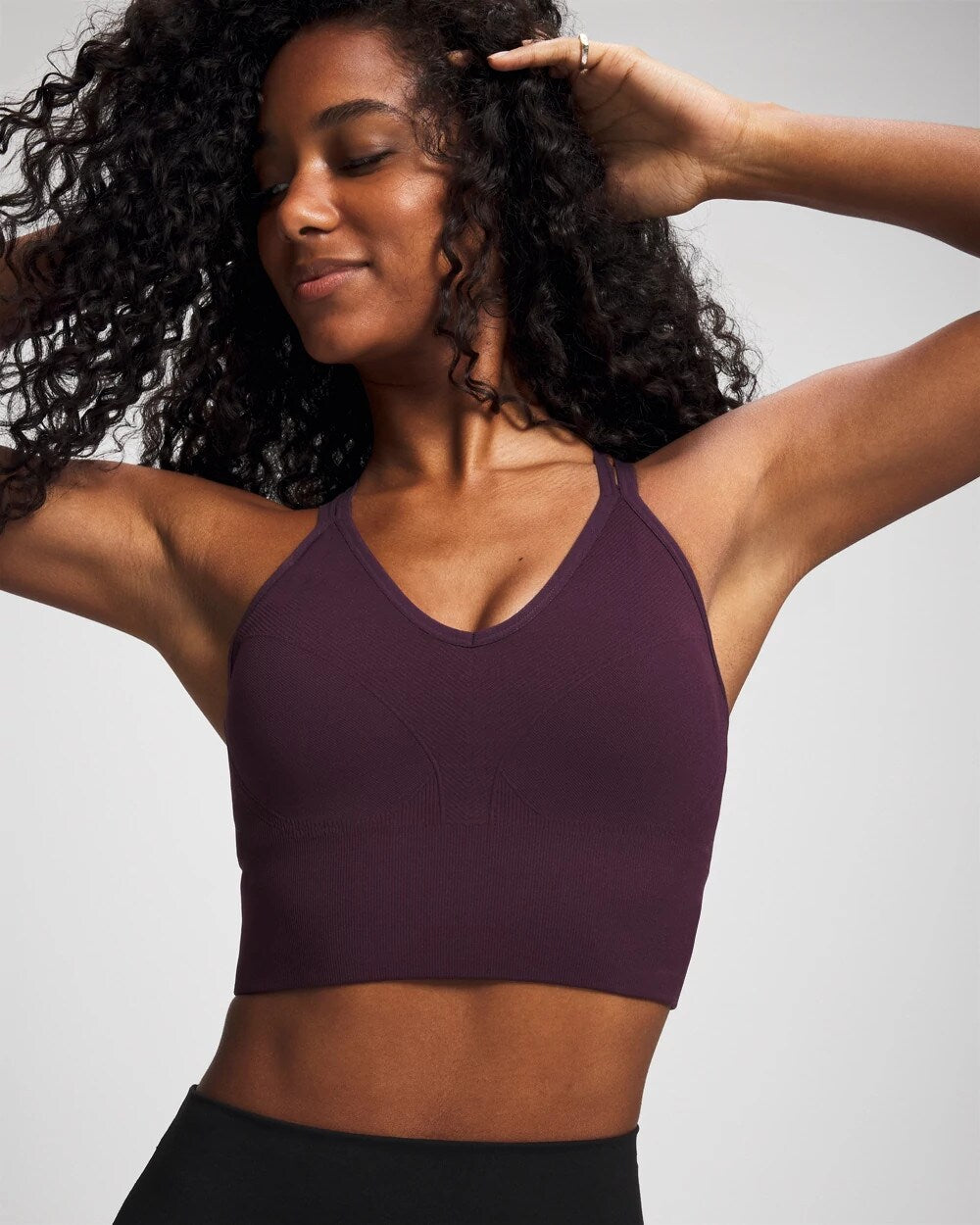 Soma / Longline Bra with Strappy Back PLUM PERFECT