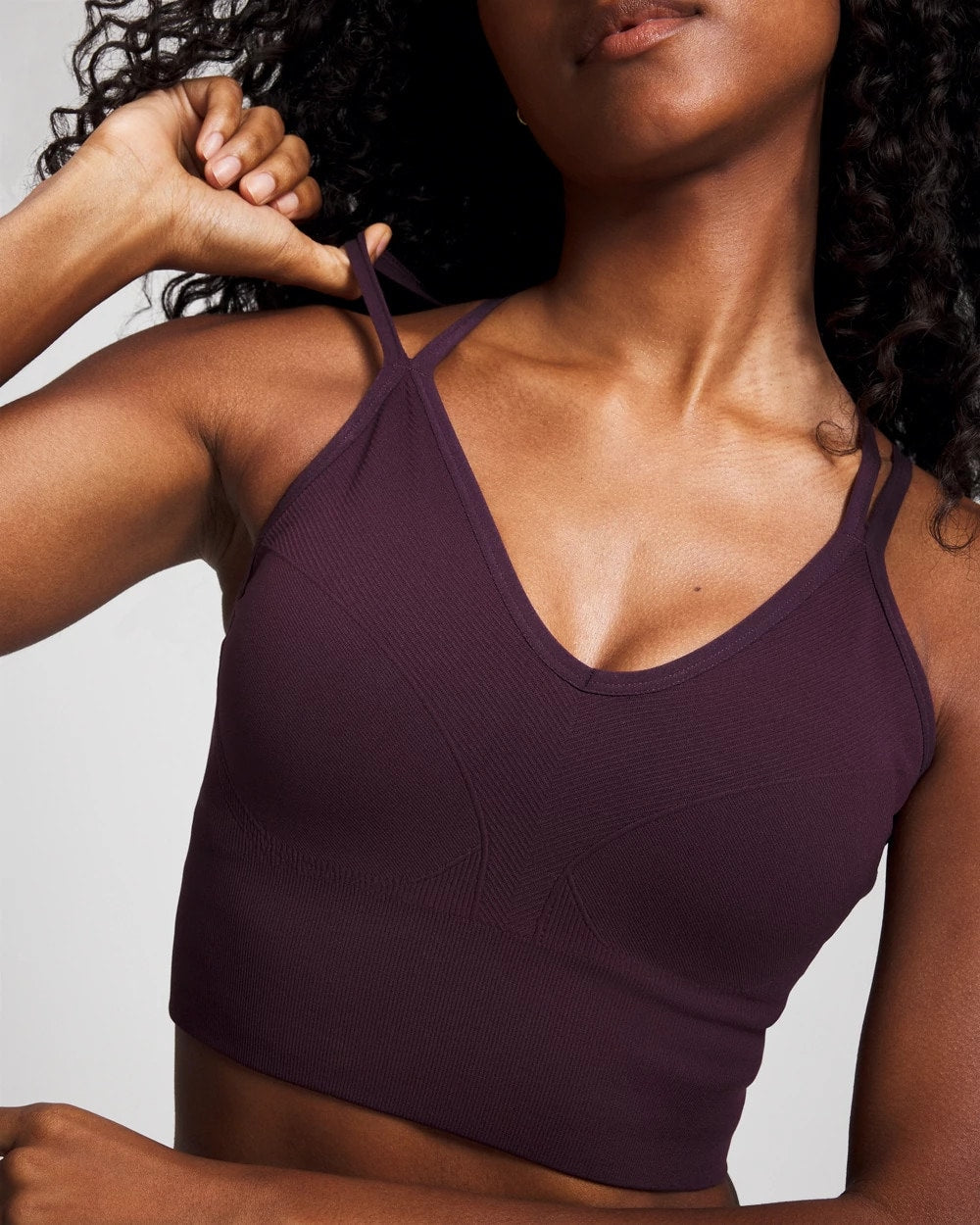 Soma / Longline Bra with Strappy Back PLUM PERFECT