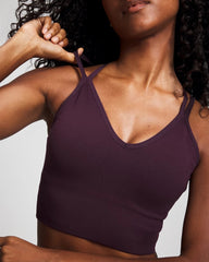 Soma / Longline Bra with Strappy Back PLUM PERFECT