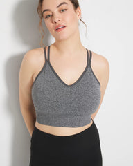 Soma / Soma Sport Longline Bra with Strappy Back HEATHER OBSIDIAN